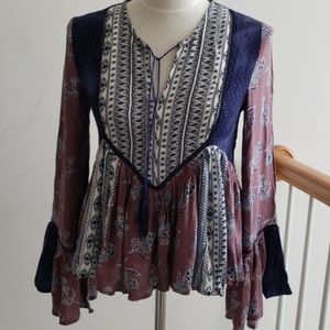 Vintage style gypsy peasant top
